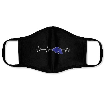 Discover Jff Blue Betta Fish Heart Beat Face Masks
