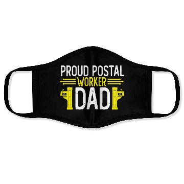Discover Proud Postal Worker Dad Courier Postman Mailman Face Masks