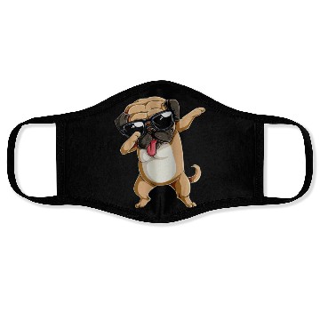 Discover Dabbing Pug Dog Lover Face Masks