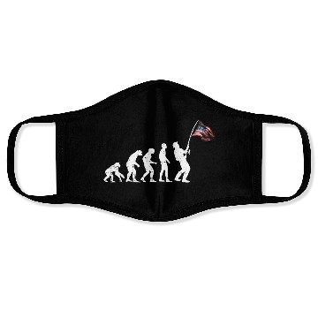 Discover Flag america fish Face Masks