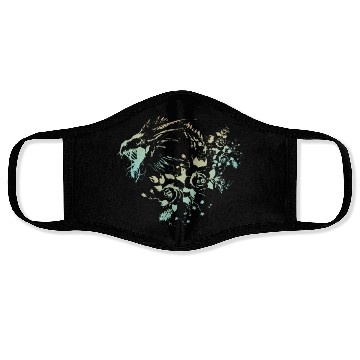 Discover Dragon Flowers - Green Gradient Face Masks