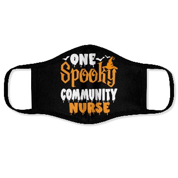 Discover One Spooky Community Nurse Funny Creepy Halloween Face Masks