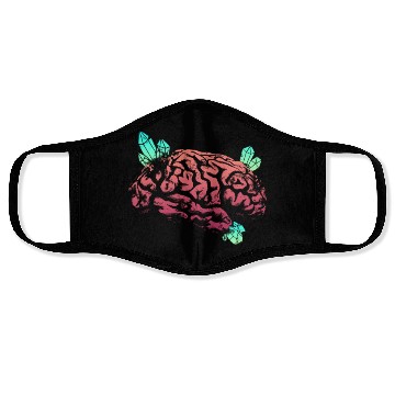 Discover Brain with Crystal - Red and Green Face Masks