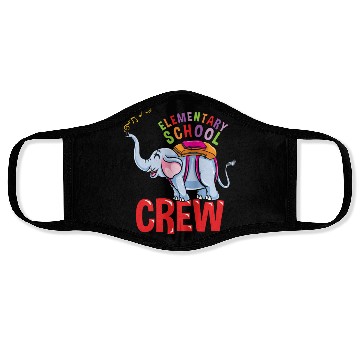 Discover Back To School Elephant Elementary School Crew Face Masks