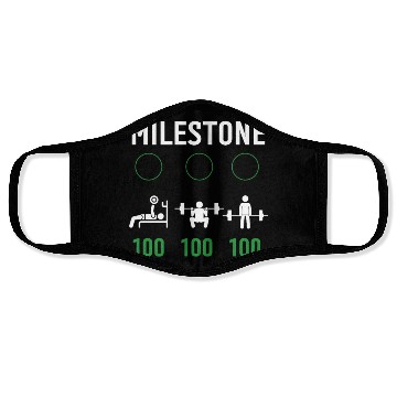 Discover milestone gym Face Masks
