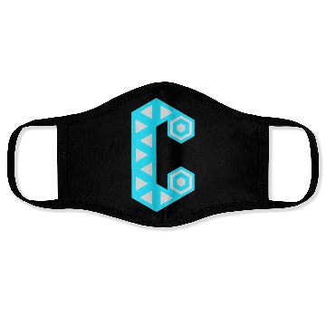 Discover Letter C Logo Robot Face Masks