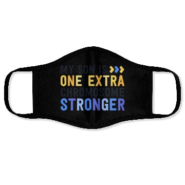 Discover Family Down Syndrome Awareness My Son One Extra Face Masks