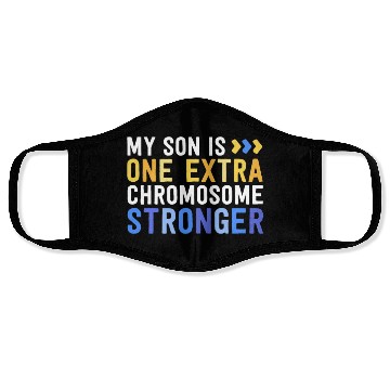 Discover Family Down Syndrome Awareness My Son One Extra Face Masks