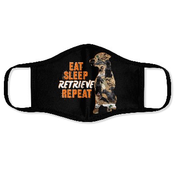 Discover Labrador Retriever Duck Hunting Design Face Masks