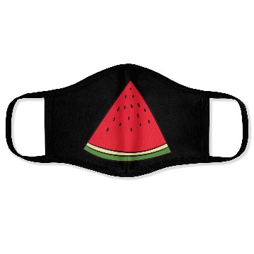 Discover Watermelon - slice, piece, quarter, triangle Face Masks