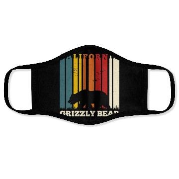 Discover California Bear Retro Face Masks