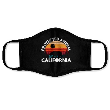 Discover California Bear Retro Face Masks
