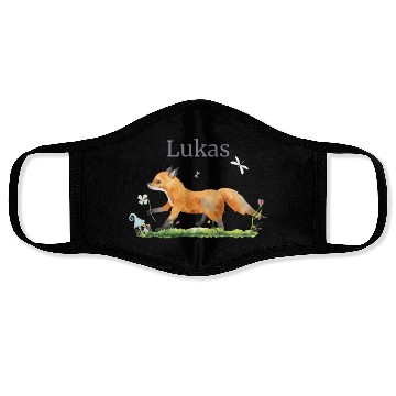 Discover Waldtier Deer Hare Hedgehog Flowers Name Lukas Face Masks
