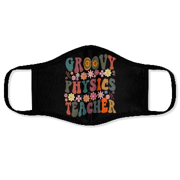 Discover Groovy physics Teacher retro Back To School Face Masks