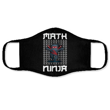 Discover Math Teacher Math Ninja Face Masks