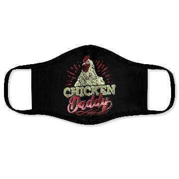 Discover Chicken Daddy Chicken Dad Farmer Poultry Farmer Face Masks
