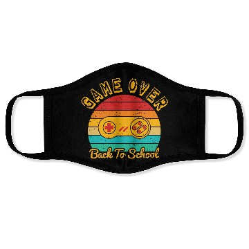 Discover Game Over Back To School Face Masks