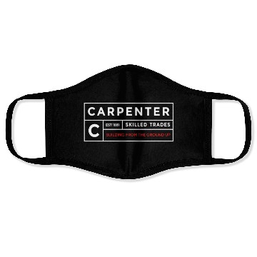 Discover Carpenter WT Label Carpentry Face Masks