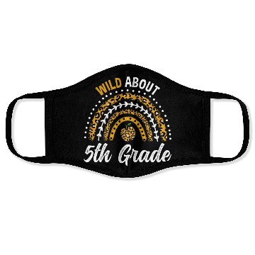 Discover Wild About 5th Grade Teacher Rainbow Face Masks