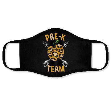 Discover Pre-K Back To School Team Leopard Print Face Masks