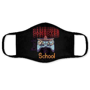 Discover game over back to school funny design Face Masks