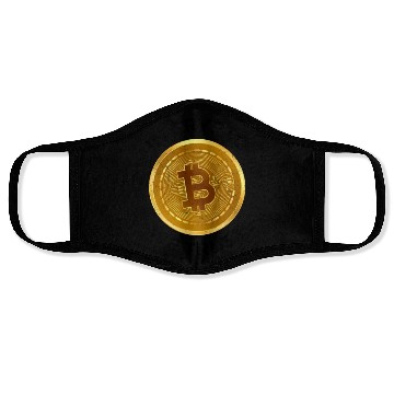 Discover In Crypto We Trust Large Bitcoin Coin Design Tradi Face Masks