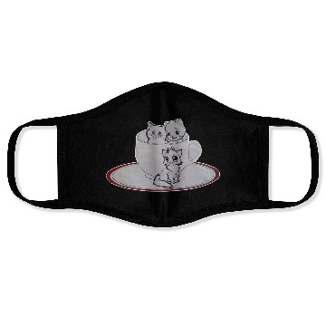 Discover My cat is messing with my coffee cup Face Masks