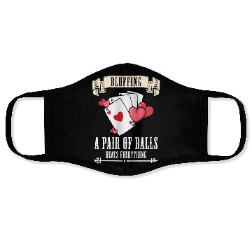 Discover Card Game Blackjack All In Face Masks