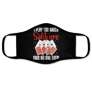 Discover Poker Blackjack Playing Cards Regulars' Table Face Masks