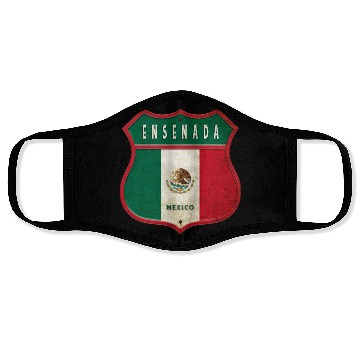 Discover Ensenada Mexico crest design Face Masks