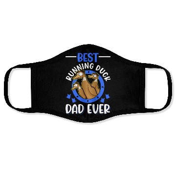 Discover Best Running Duck Dad Ever Face Masks