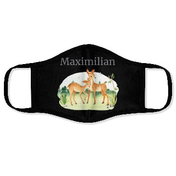 Discover Waldtier Reh Flowers Name Maximilian Face Masks