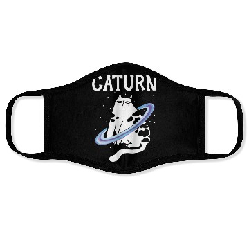 Discover Caturn Cat Owner Saturn Astronomer Astronomy Face Masks