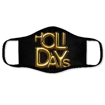 Discover Holidays gold Face Masks
