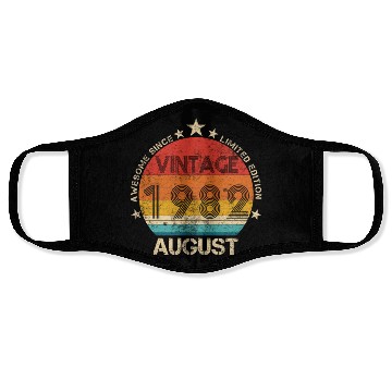 Discover 40th Birthday Gifts Awesome Since August 1982 40 Face Masks