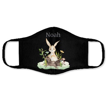 Discover Waldtier Reh Hase Hedgehog Flowers Name Noah Face Masks