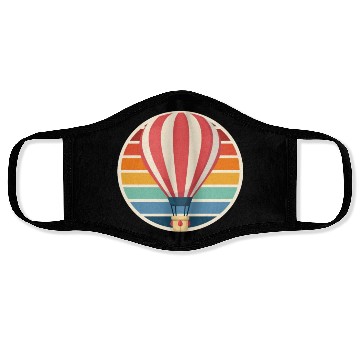 Discover Hot Air Balloon Retro Driving Flight Face Masks