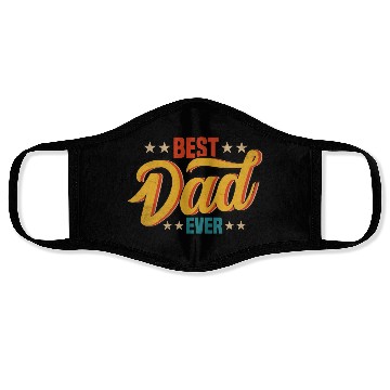 Discover Best Dad Ever Vintage Design Face Masks