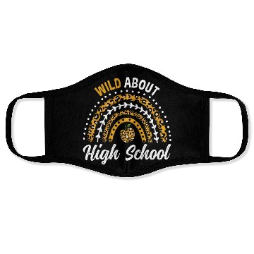 Discover Wild About High School Teacher Rainbow Face Masks