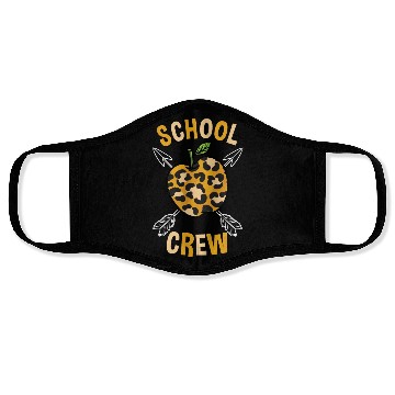 Discover School Back To School Crew Leopard Print Face Masks