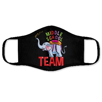 Discover Back To School Elephant Middle School Team Face Masks