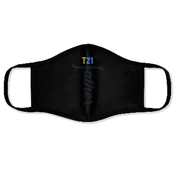 Discover T21 Father Christian Cross Proud Dad Down Face Masks
