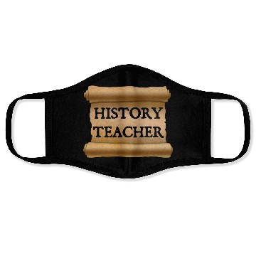 Discover History Teacher Face Masks