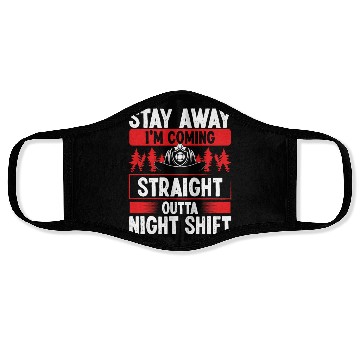 Discover Funny Night Shift Firemen Humor Firefighter Face Masks