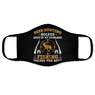 Discover Buck Deer Hunting Hunter Fishing Face Masks
