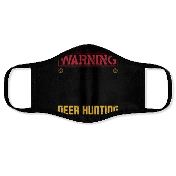 Discover Buck Deer Hunting Hunter Warning Face Masks