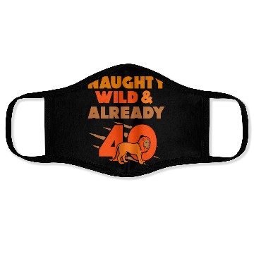 Discover Gift 40 years birthday Men lion Face Masks