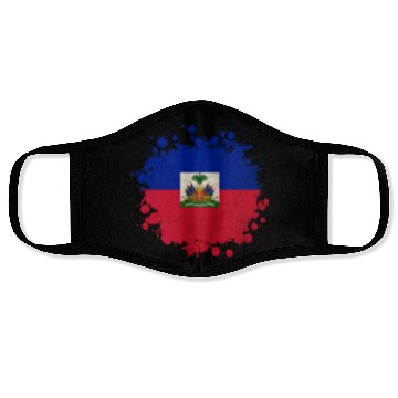 Discover Haiti flags blob Face Masks