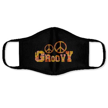 Discover Psychedelic groovy Peace Face Masks