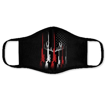 Discover Buck Deer Hunting Hunter Usa Face Masks